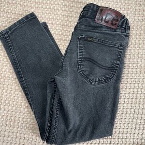 Lee Black Boys Slim Fit Tapered Leg Jeans Size‎ 8 Adjustable Waist